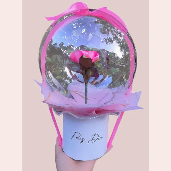 rosa-encantada-romantica Rosa Eterna Englobada con Luces LED | Rosa Decorativa Romántica