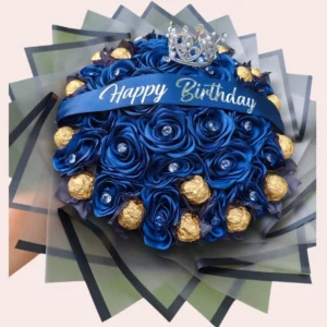 Ramo Buchón de Cumpleaños con Chocolates y Corona- Ramo Buchón de Cumpleaños con Chocolates y Corona