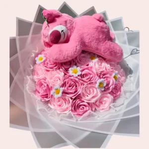 Ramo con Lotso y Rosas Rosadas Ramo con Lotso y Rosas Rosadas