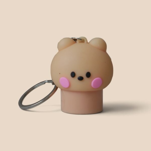 Bálsamo Labial Hidratante de Osito con Llavero Kawaii