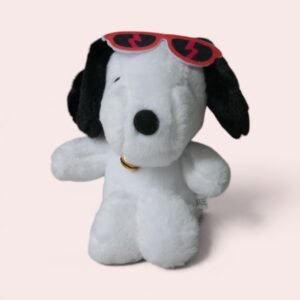 Llavero de peluche suave de Snoopy con gafas de sol para bolso o llaves